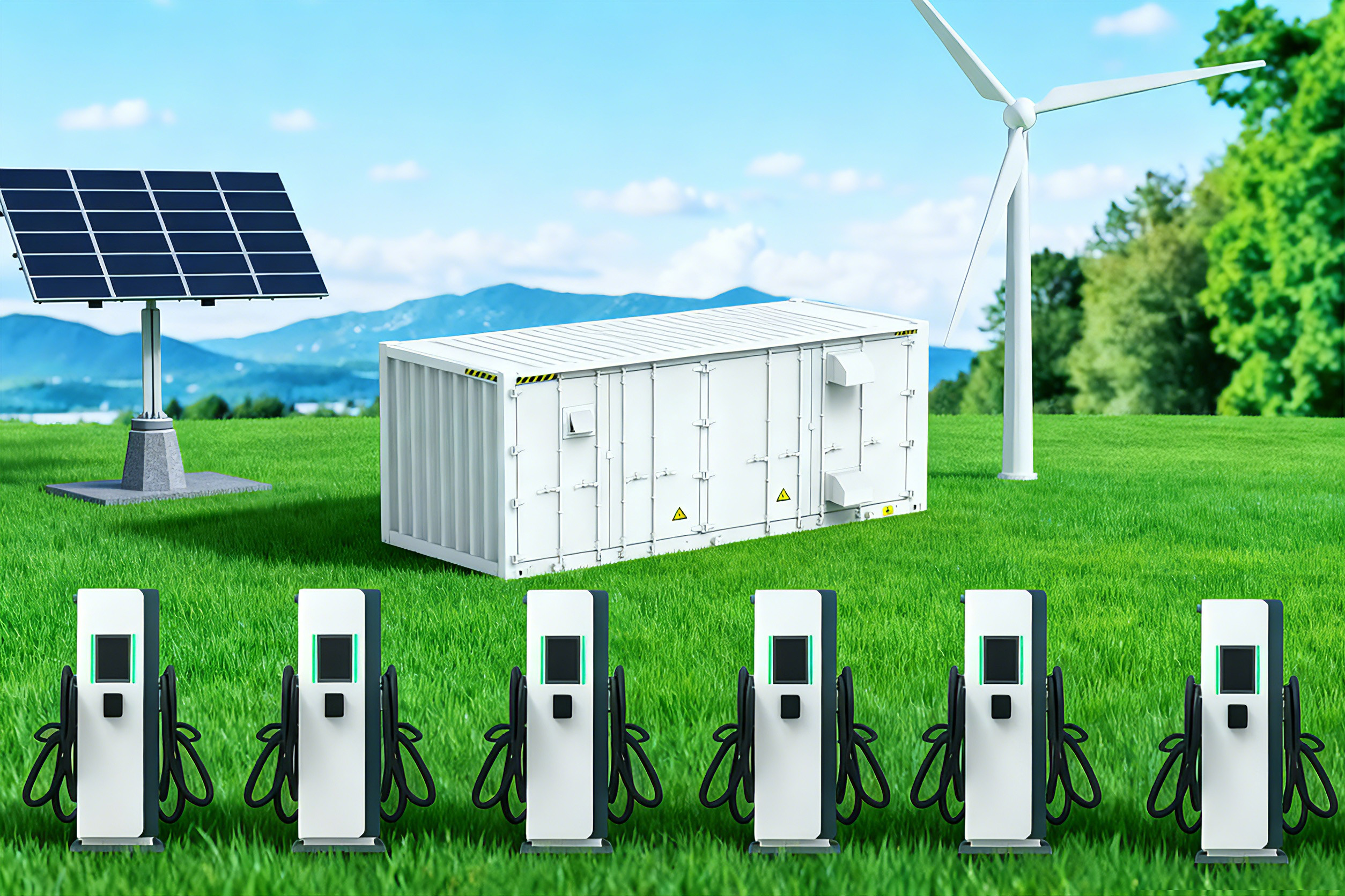 3132kWh零碳分布式充电堆